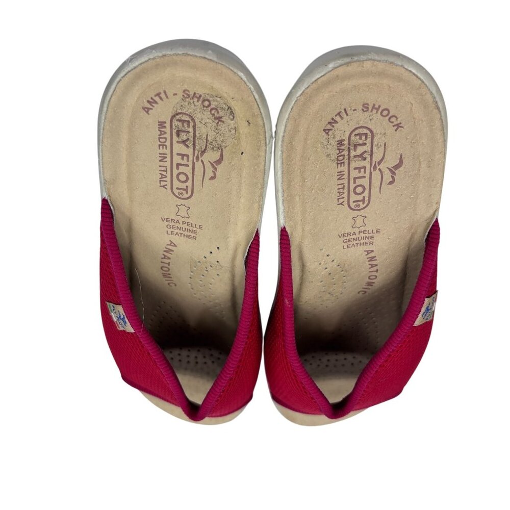 Womens Flex Flot Red Mesh Anti-Shock Slide Sandals Size 40 Made In Italy With Co - Picture 2 of 8